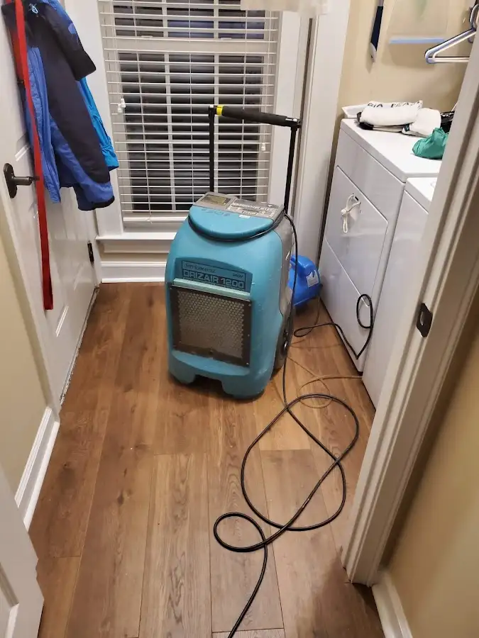 Commercial dehumidifier deployed for Flood Damage Cleanup in Slippery Rock