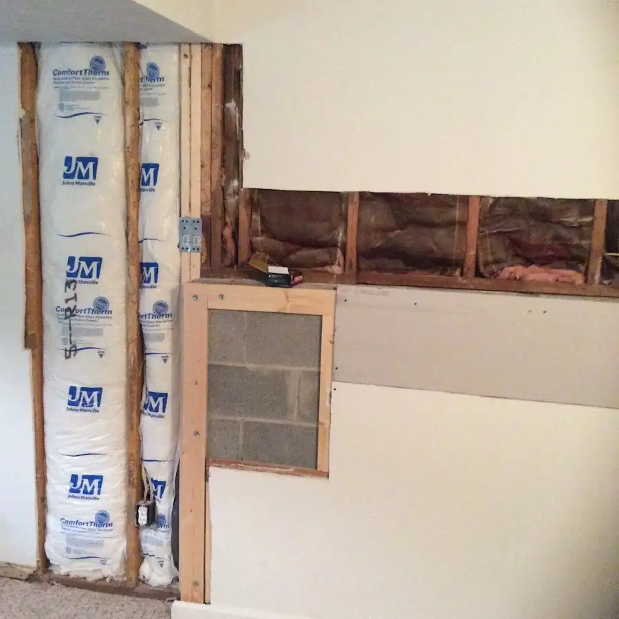 Wall insulation replacement during Contents Cleaning & Restoration in Slippery Rock